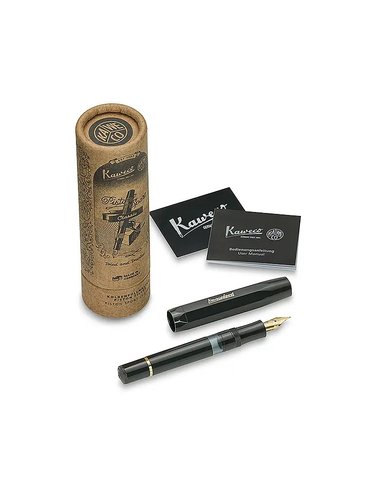 KAWECO | Pluma estilográfica PISTON SPORT CLASSIC Black Gold | 