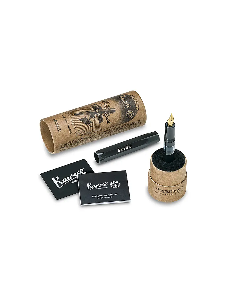 KAWECO | Pluma estilográfica PISTON SPORT CLASSIC Black Gold | 