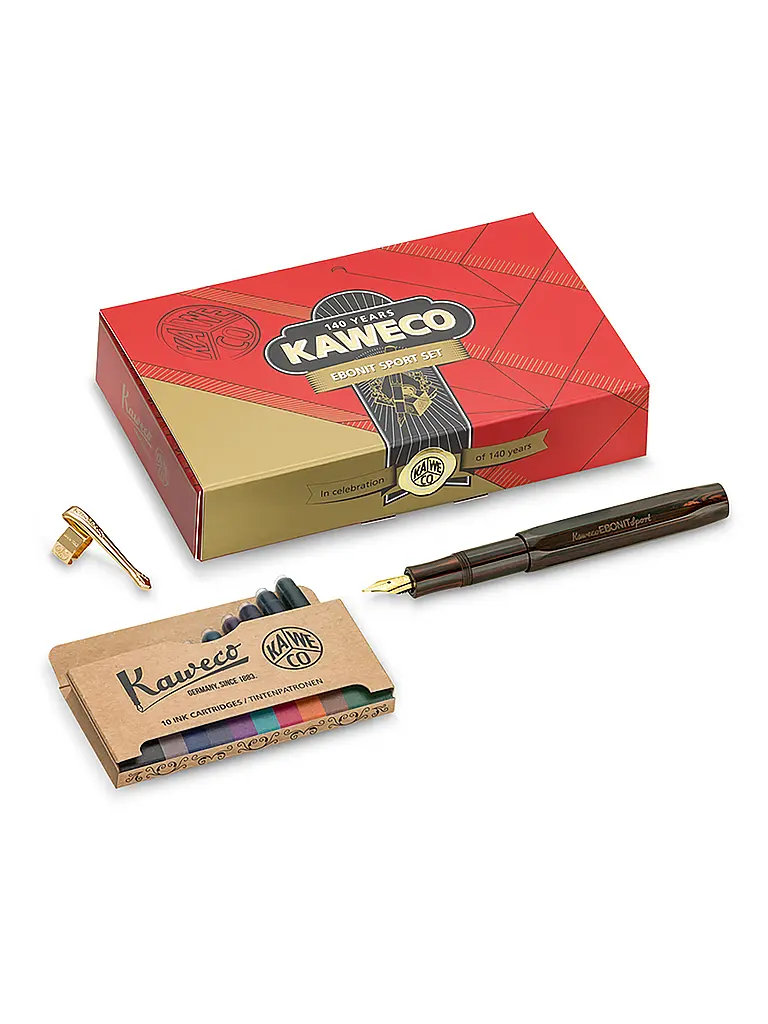 KAWECO | Set de pluma estilográfica EBONIT Set Medium | 