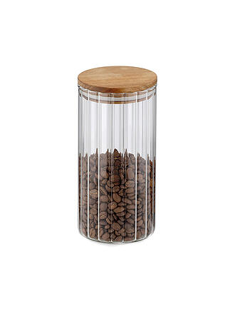 KELA | Bote de almacenamiento DOROTHEA 0,9 l Vidrio / Arce