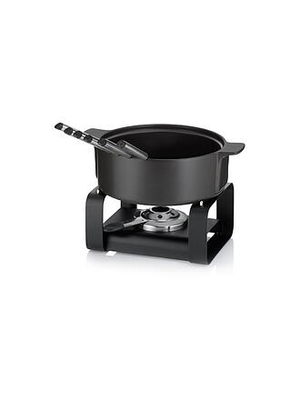 KELA | Set de fondue de queso de 9 piezas ROMAN Cerámica Negro