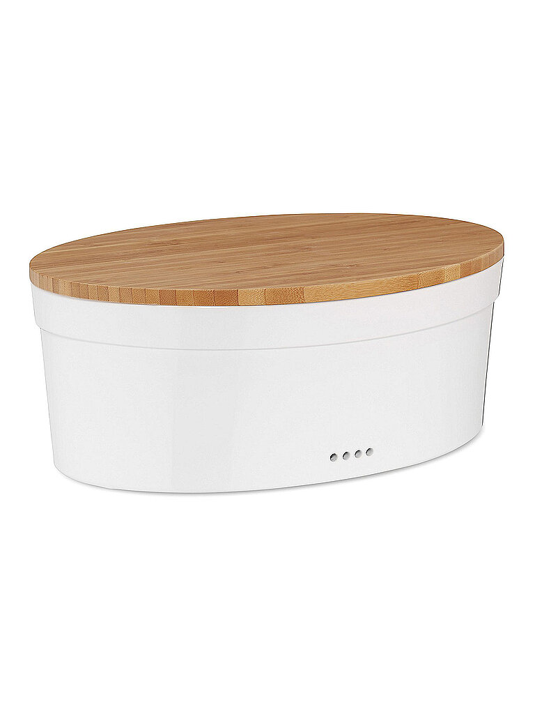 KELA Brotkasten SALENA 36,5x23,5cm Keramik Weiss blanco