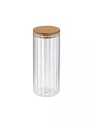 KELA | Bote de almacenamiento DOROTHEA 1,1l Vidrio / Arce | Transparente