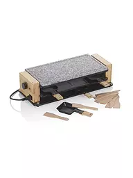 KELA | Raclette Hot Stone BEDRETTO para 8 personas Granito / Madera | Gris