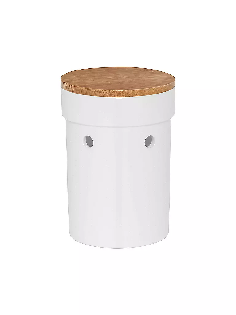 KELA | Tarro de ajos SALENA 12cm Cerámica Blanco | Blanco