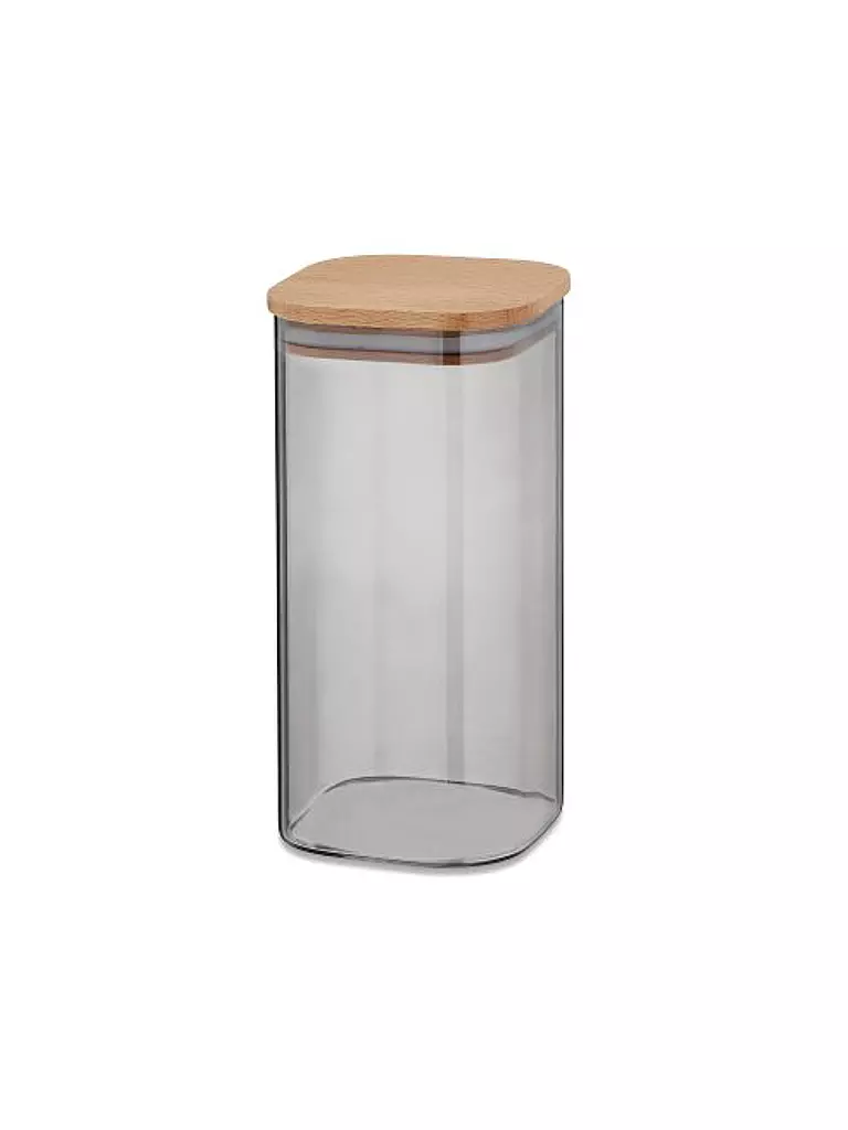 KELA | Vorratsdose 1,5l NEA Glas/Buche | Gris