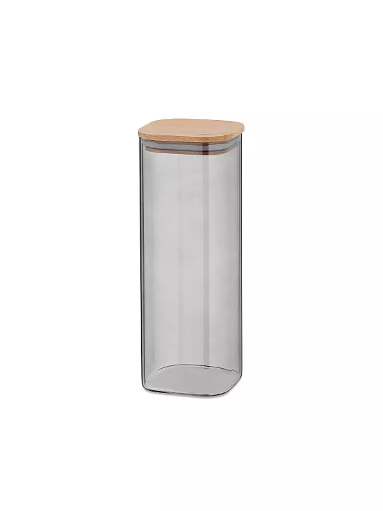 KELA | Vorratsdose 2l NEA Glas/Buche | Gris