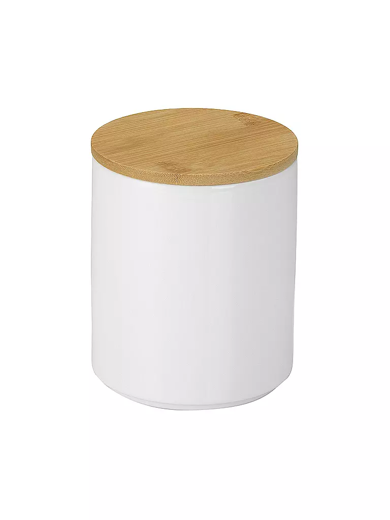 KELA | Vorratsdose CADY 1l Cerámica Blanco Bambú | Blanco
