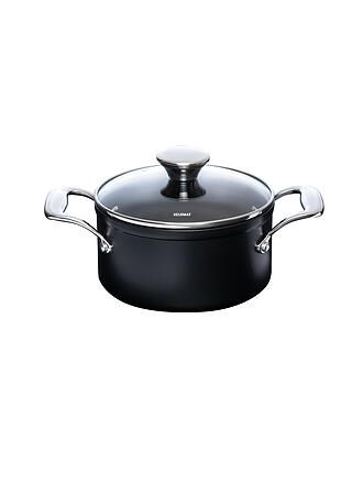 KELOMAT | Cacerola para carne con tapa de vidrio 16cm/1,6l NUOVO Cerámica/Antiadherente