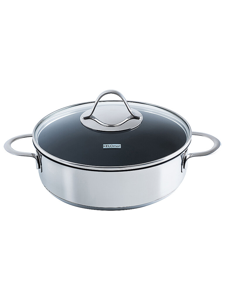 Cacerola con tapa Perfekt 24cm Acero inoxidable Antiadherente plata