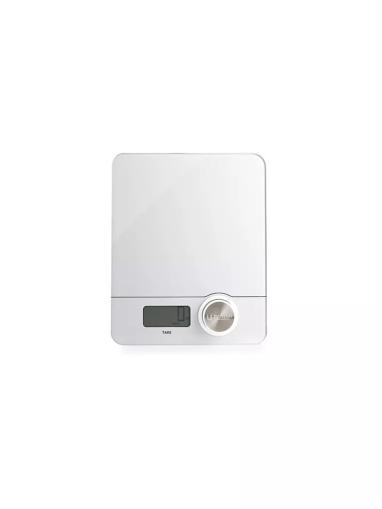 KELOMAT | Báscula de cocina cinética (sin pilas) | Blanco