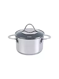 KELOMAT | Cacerola para carne 16cm / 1,9l Perfekt Acero inoxidable Antiadherente | Plata