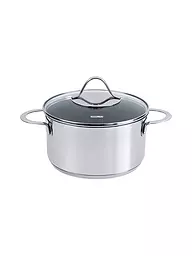 KELOMAT | Cacerola para carne 20cm / 3,3l Perfekt Acero inoxidable Antiadherente | Plata
