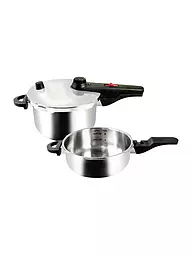 KELOMAT | Juego de olla a presión 22cm 4,5+3,0L | Plata