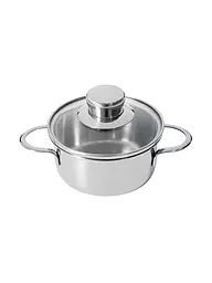 KELOMAT | MINI Cacerola con tapa de vidrio, 12 cm, acero inoxidable | Plata