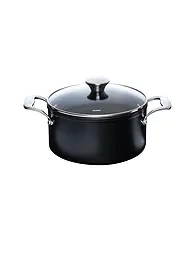 KELOMAT | Olla para carne con tapa de vidrio 20cm/3,1l NUOVO Cerámica/Antiadherente | Negro