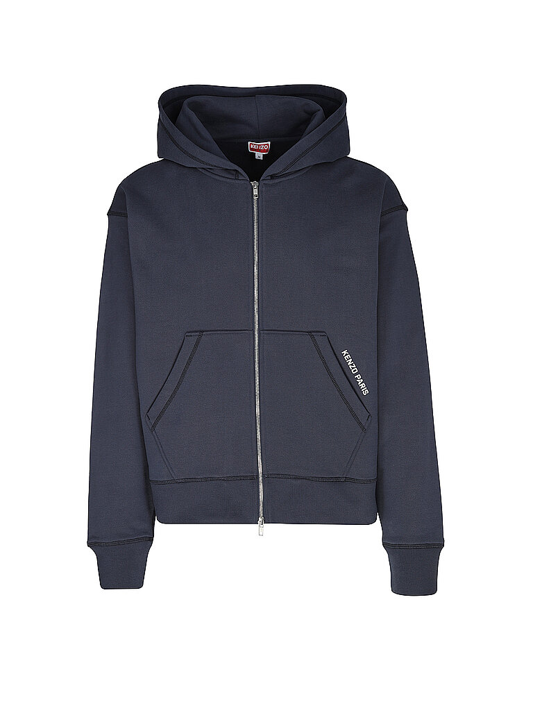 KENZO Sudadera con cremallera JUNGLE ELEPHANT azul oscuro | XL