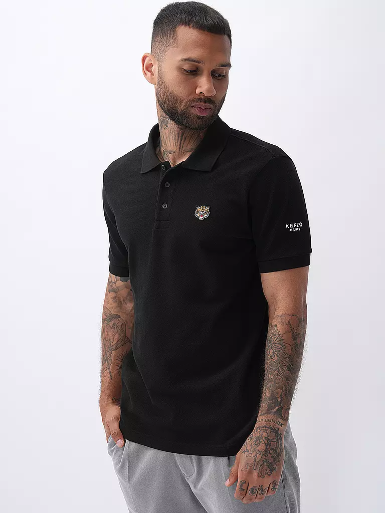 KENZO | Poloshirt LUCKY TIGER Slim Fit | Negro