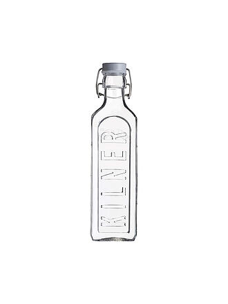 KILNER | Botella de vidrio con cierre de ballesta, 600 ml, vidrio cuadrado