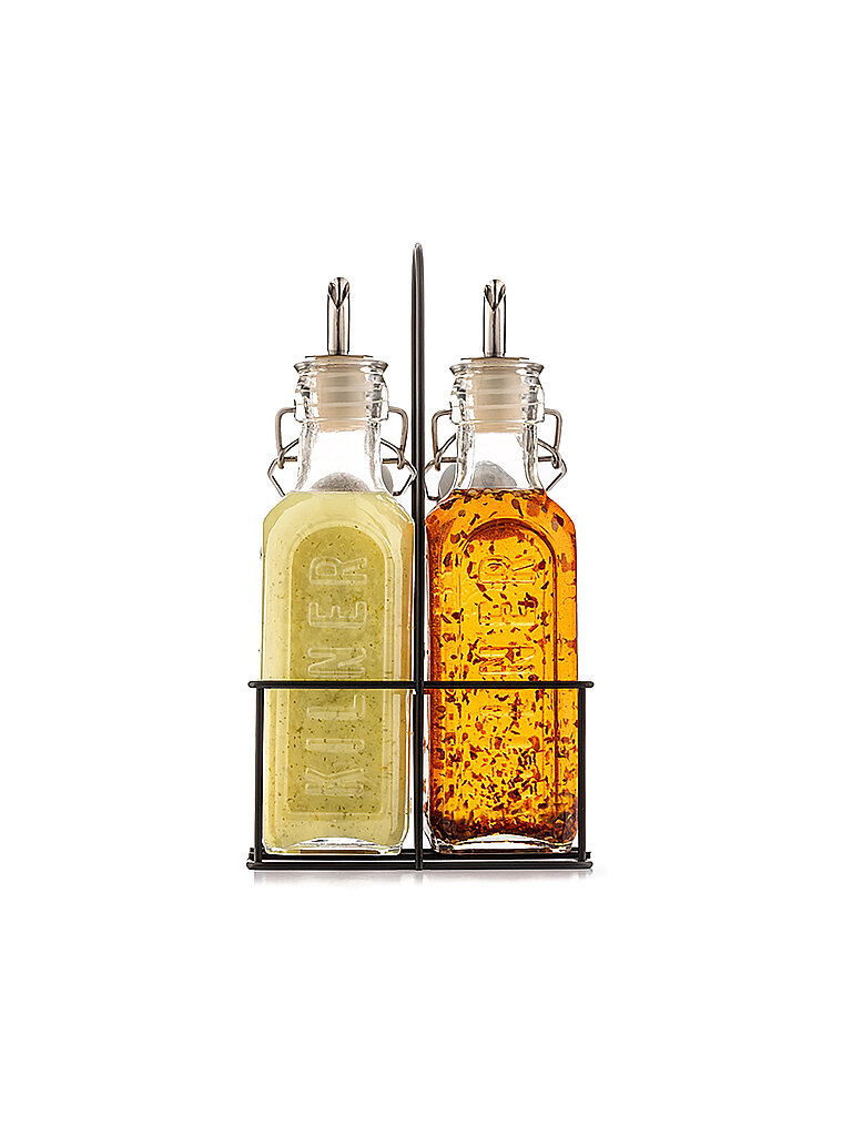 Set de botellas para vinagre/aceite 2x0,3l transparente