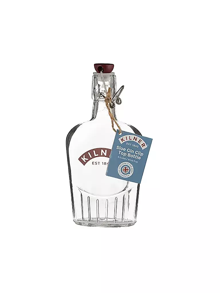 KILNER | Botella de ginebra de vidrio de 300 ml | Transparente