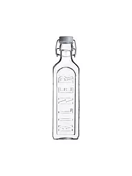 KILNER | Botella de vidrio con cierre de ballesta, 600 ml, vidrio cuadrado | Transparente