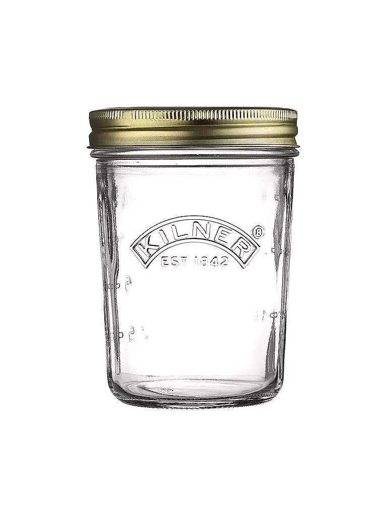 KILNER | Tarro de conserva de boca ancha 350ml vidrio/metal | Transparente