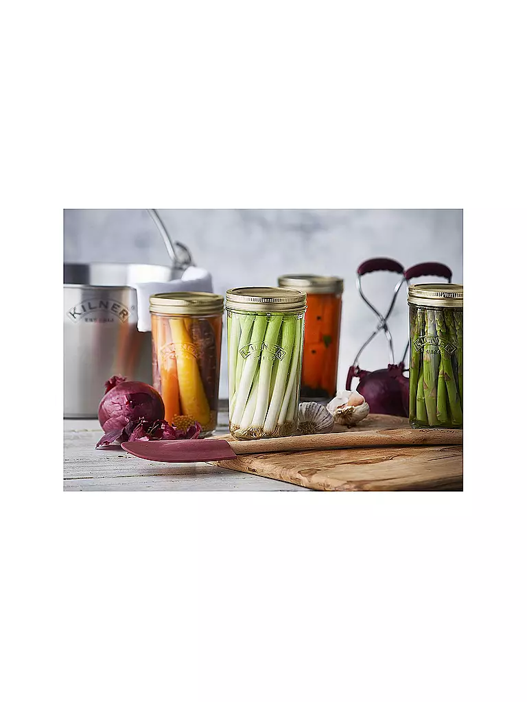KILNER | Tarro de conserva de boca ancha 350ml vidrio/metal | Transparente