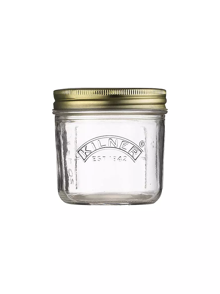 KILNER | Tarro de conservas de boca ancha de 200 ml, vidrio/metal | Transparente