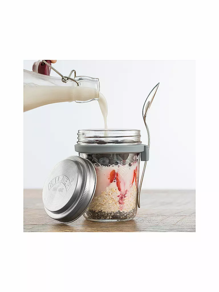 KILNER | Tarro para desayuno para llevar 350 ml | Transparente