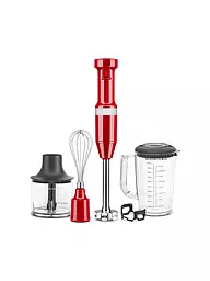 KITCHENAID | Batidora de mano con accesorios 5KHBV83EAC Crema | Rojo