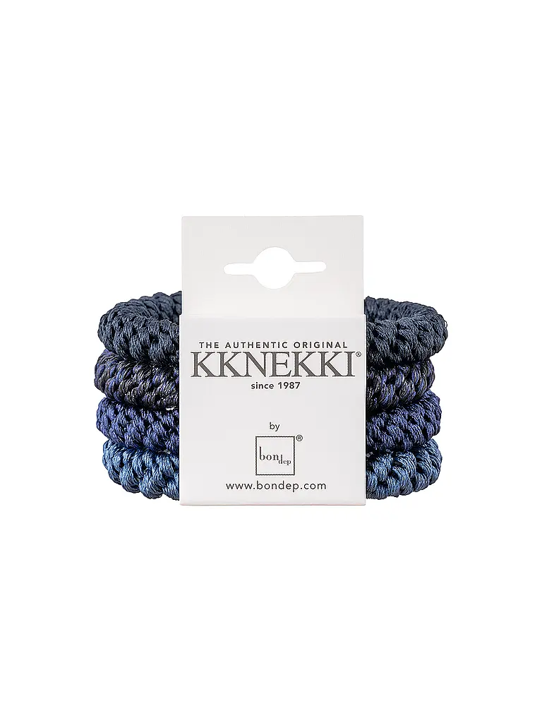 KKNEKKI | Goma de pelo, paquete de 4, BUNDLE 29 | dunkelblau