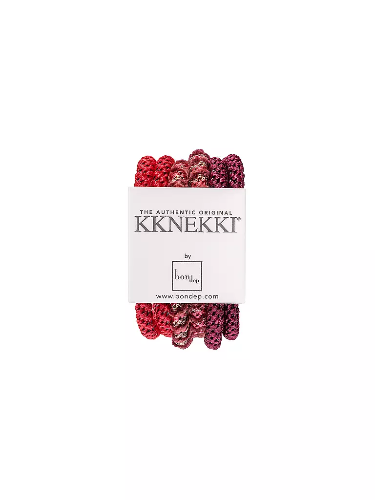 KKNEKKI | Goma para el pelo, paquete de 6, BUNDLE 9 | Rojo oscuro