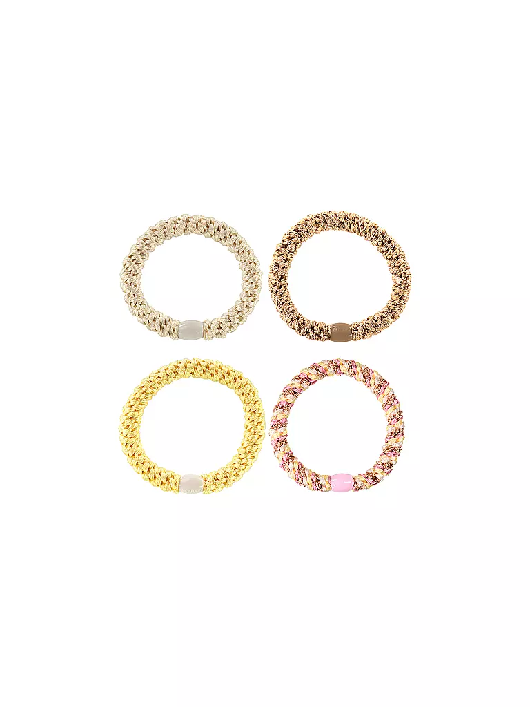 KKNEKKI | Gomas para el pelo, paquete de 4, BUNDLE 16 | Amarillo