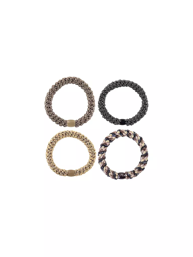 KKNEKKI | Gomas para el pelo, paquete de 4, BUNDLE 28 | Marrón