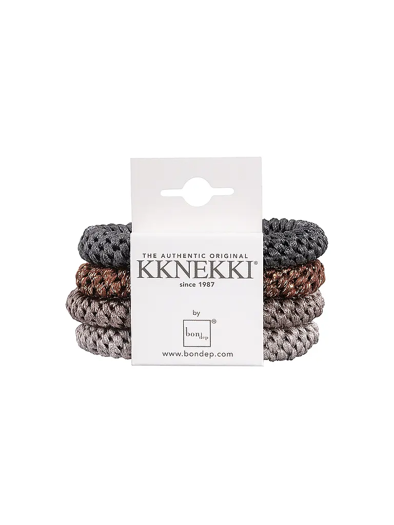KKNEKKI | Gomas para el pelo, paquete de 4, BUNDLE 54 | Gris claro