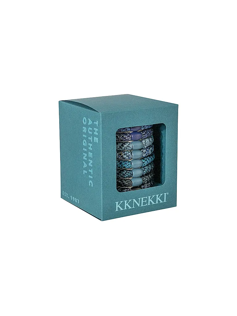KKNEKKI | Gomas para el pelo, paquete de 8 unidades. EDICIÓN ÁRTICA | Azul