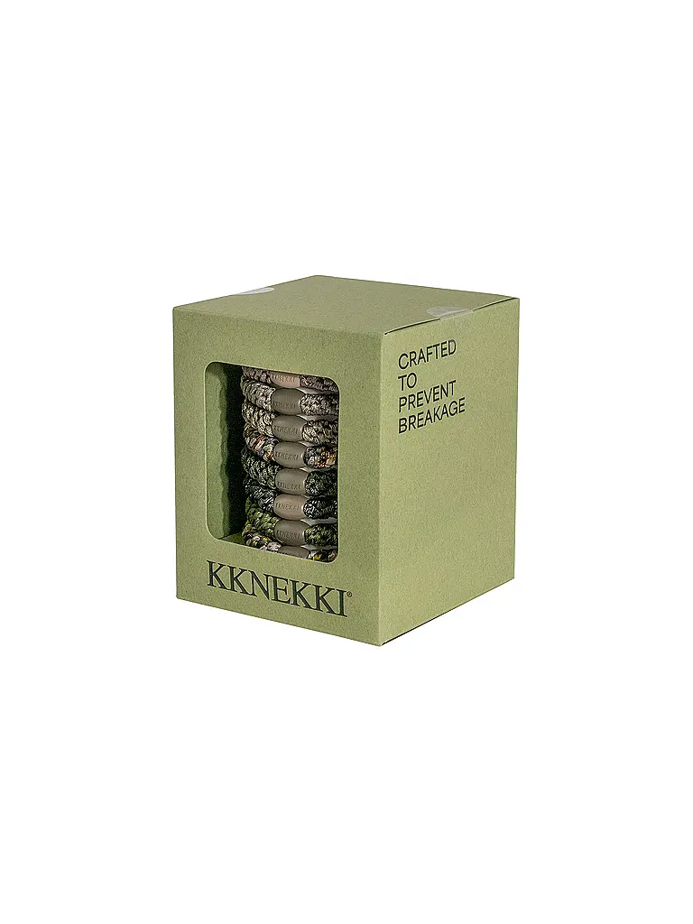 KKNEKKI | Gomas para el pelo, paquete de 8 unidades. EDICIÓN ARMY | Verde oscuro