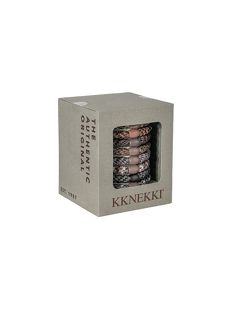 KKNEKKI | Gomas para el pelo, paquete de 8. EARTH EDITION | Marrón