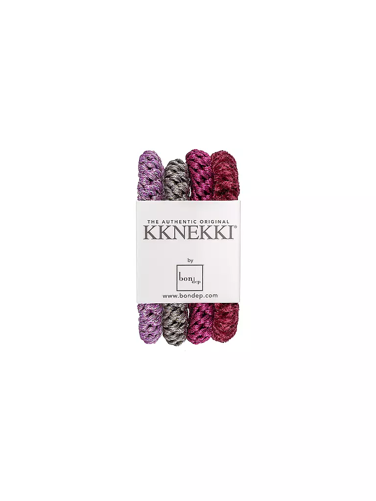 KKNEKKI | Haargummi 4er Pkg BUNDLE 34 | Rojo oscuro