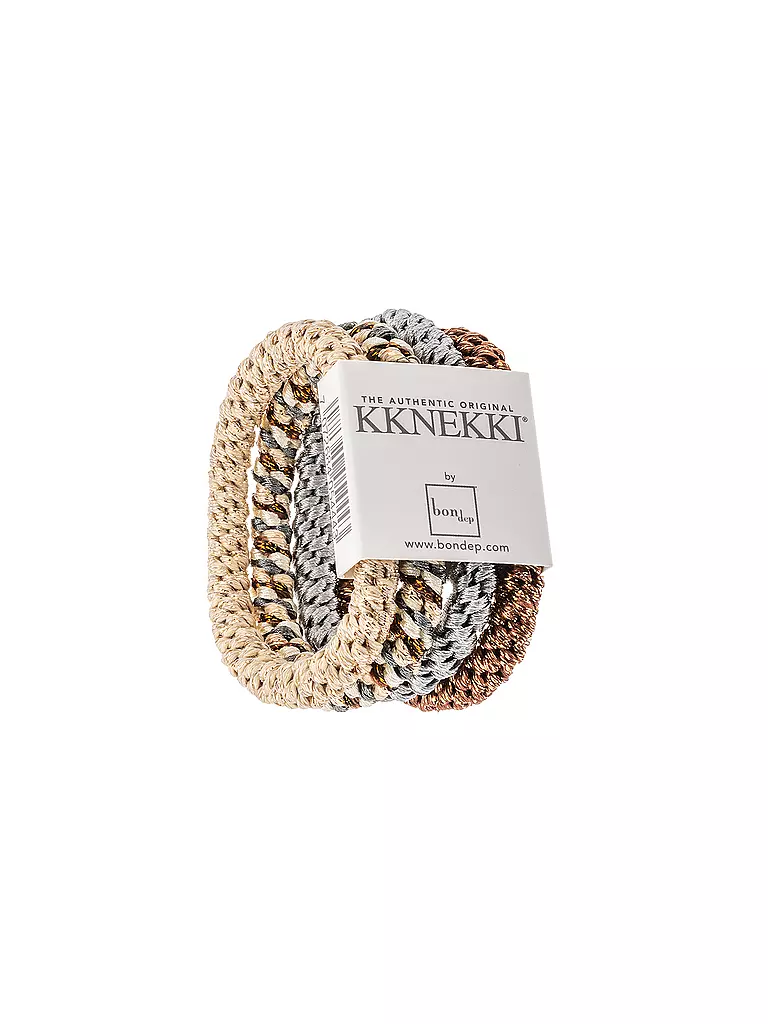 KKNEKKI | Haargummi 4er Pkg BUNDLE 45 | Gris claro