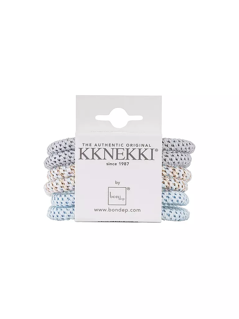 KKNEKKI | Haargummi 6er Pkg BUNDLE 14 | Azul claro