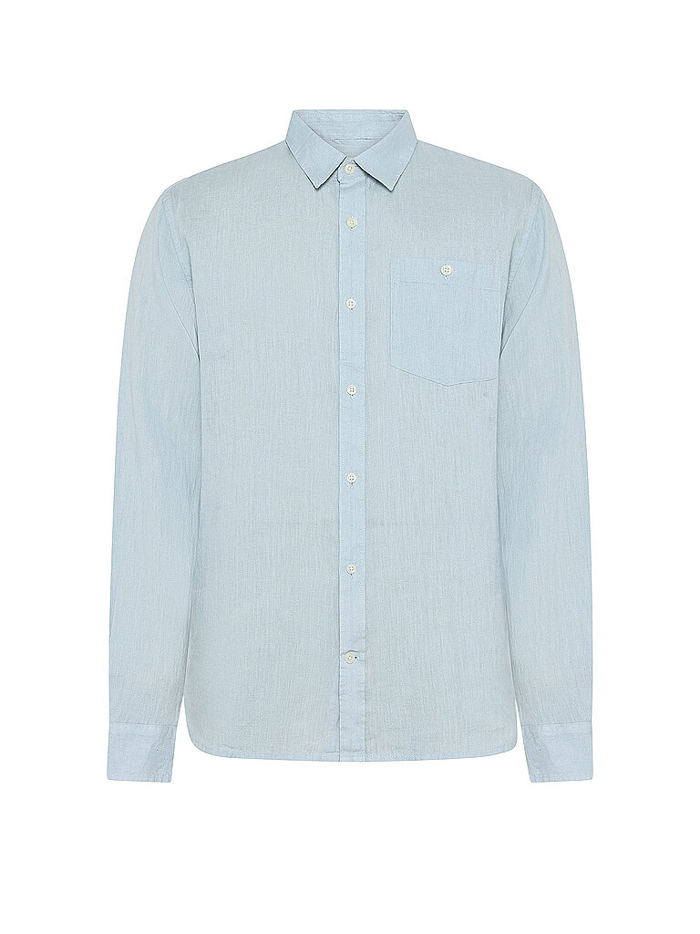 Camisa de lino azul claro L