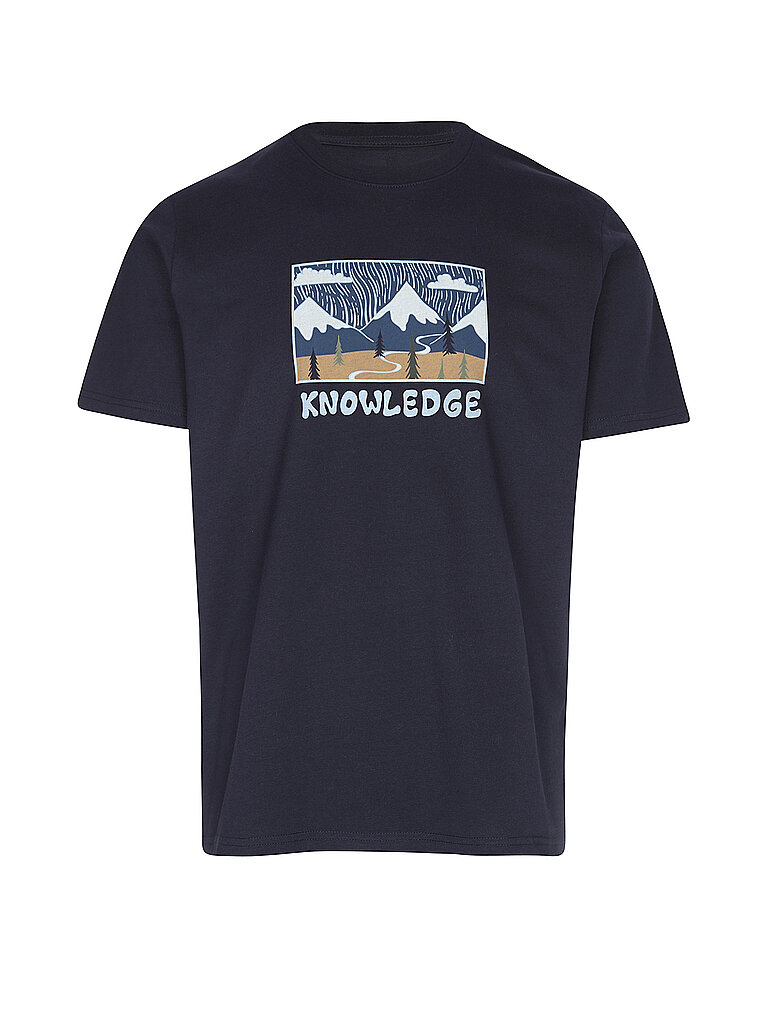 Knowledge Cotton Apparel Camiseta azul
