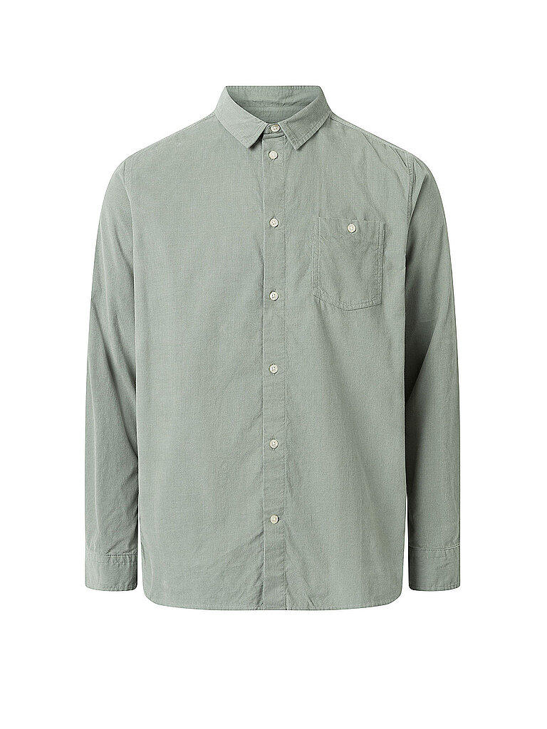 Knowledge Cotton Apparel Camisa de pana Regular Fit menta