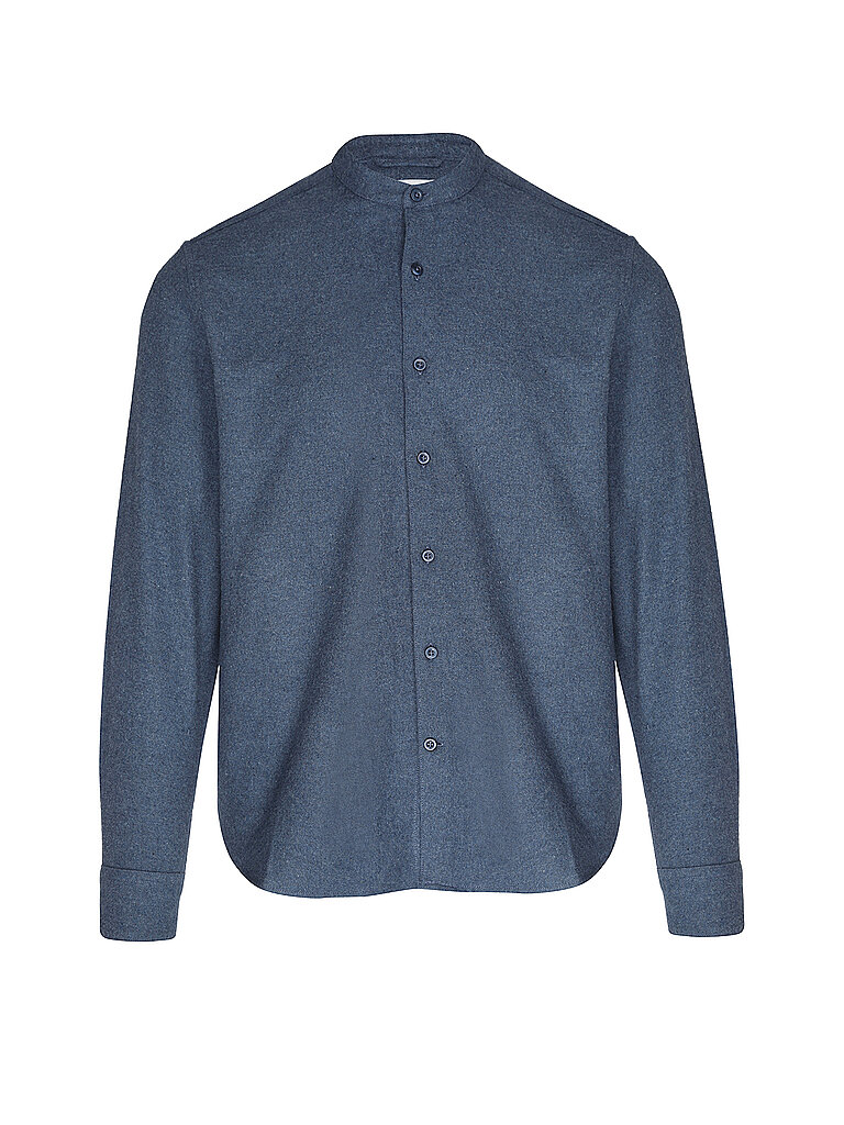 Knowledge Cotton Apparel Camisa de franela azul