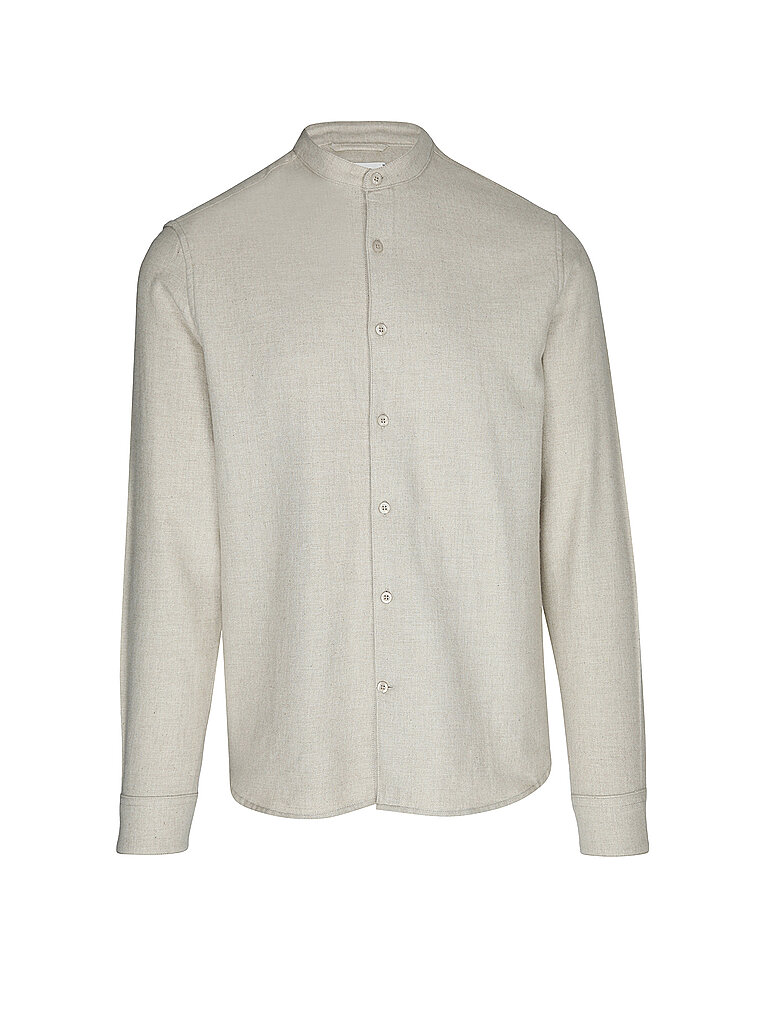 Knowledge Cotton Apparel Camisa de franela beige