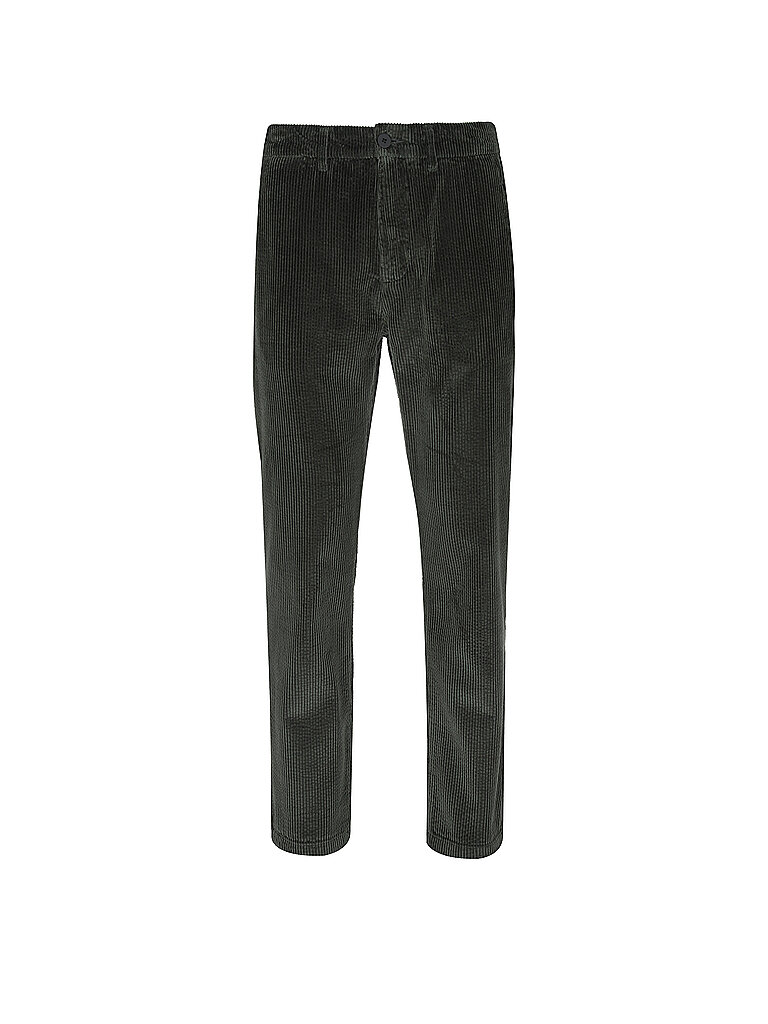 Knowledge Cotton Apparel Pantalones de pana CHUCK verde oscuro
