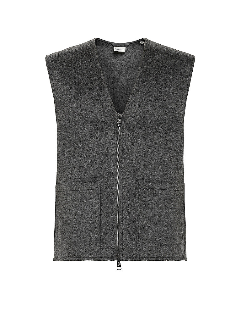 Knowledge Cotton Apparel Wollgilet gris