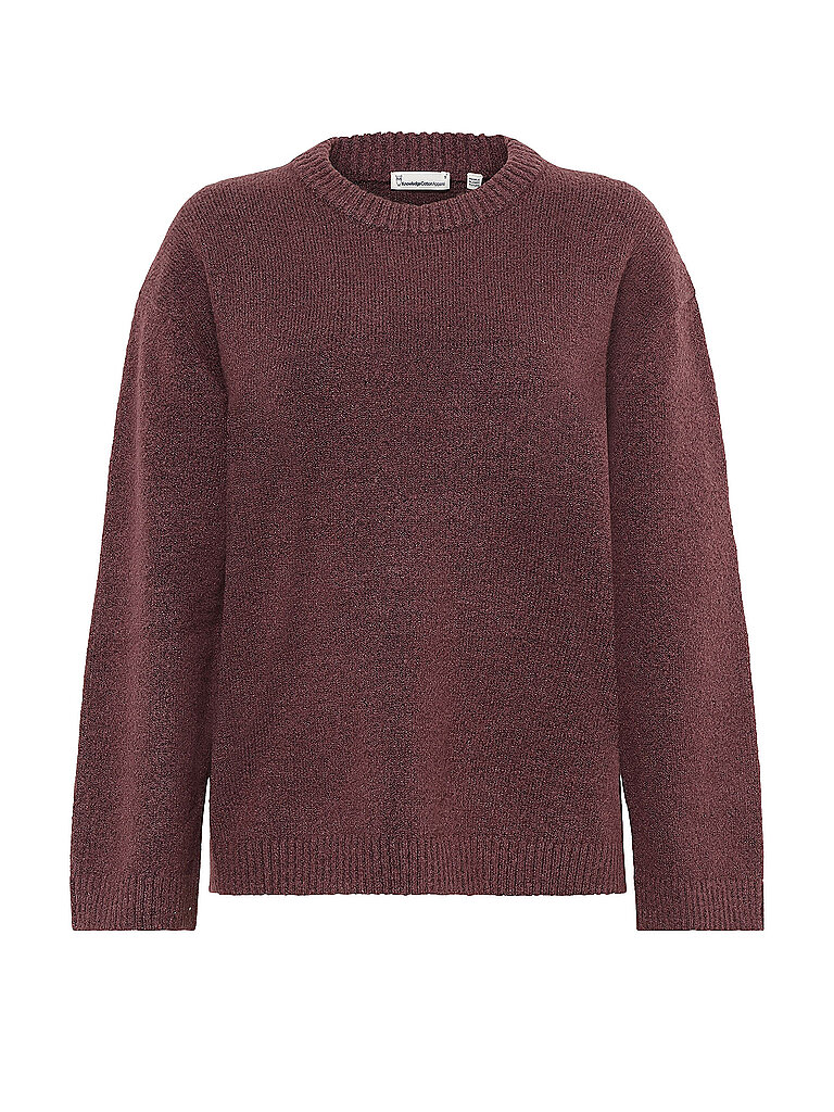 Knowledge Cotton Apparel Pullover rojo oscuro